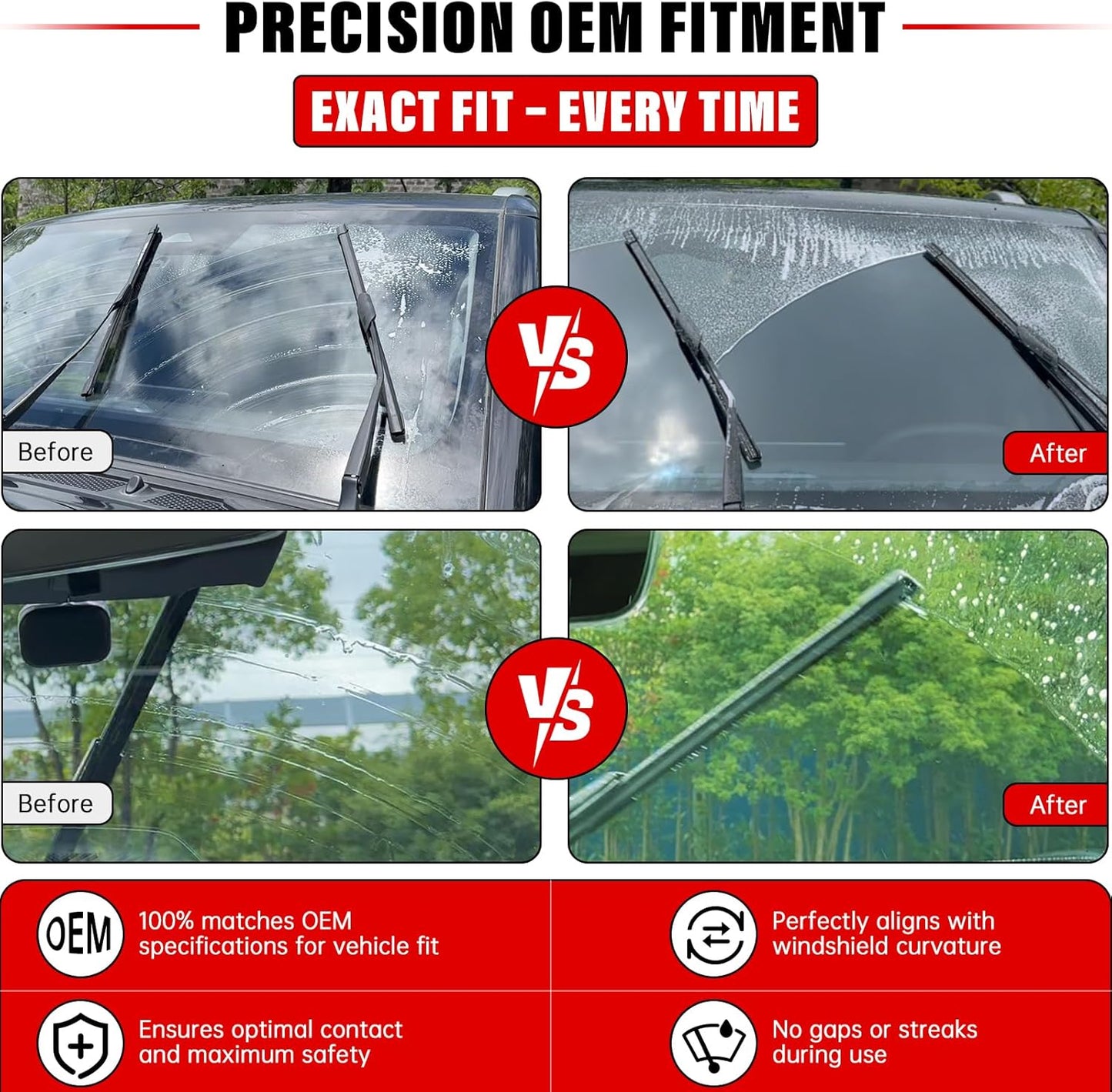 Windshield Wiper Blades Replacement for Toyota 4Runner 2003 2004 2005 2006 2007 2008 2009 Original Factory Quality Front Rear Wipers Blade Set for My Car - 22" 20" 12" (Pack of 3)